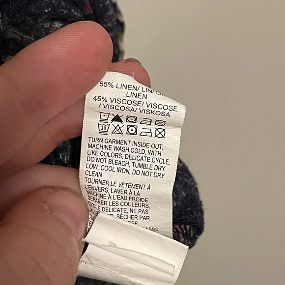 Linen Paisley Print Summer Dress - Picture 6 of 6